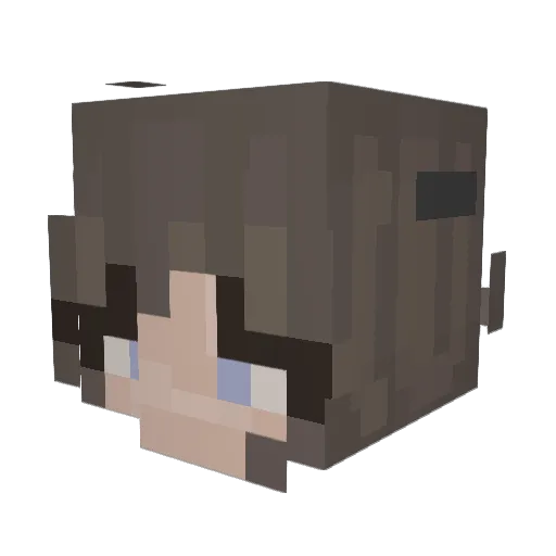 leahbell Minecraft avatar head, 3D render