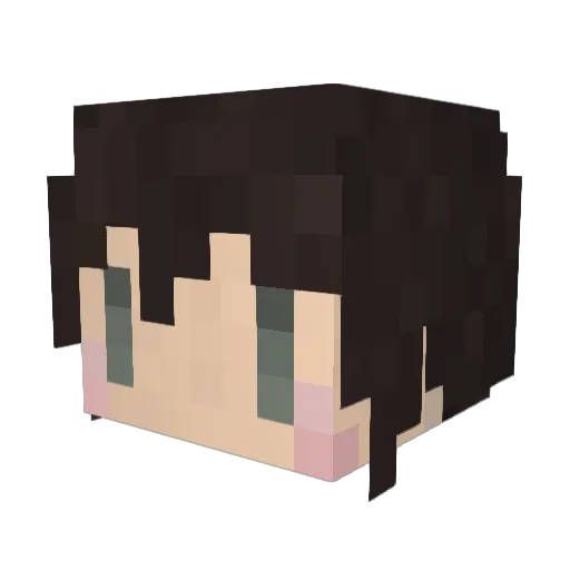 leahsan Minecraft avatar head, 3D render