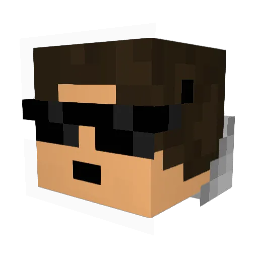 leakyleach Minecraft avatar head, 3D render
