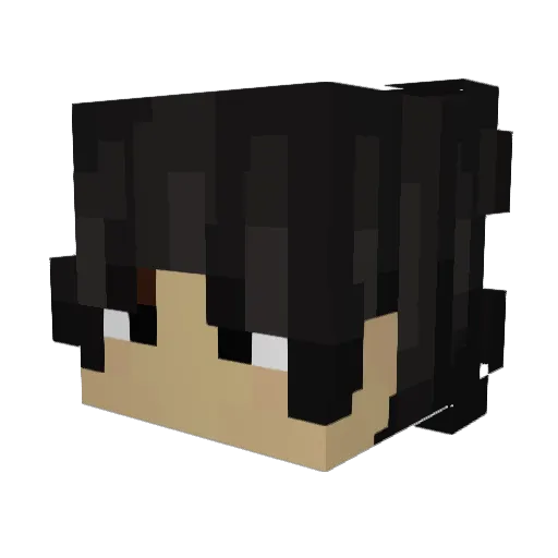 lealue Minecraft avatar head, 3D render