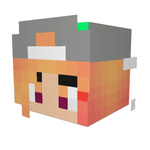 leandchen Minecraft avatar head, 3D render