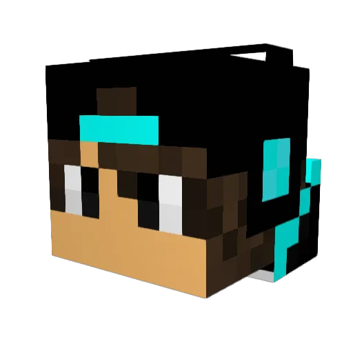 leandrin21 Minecraft avatar head, 3D render