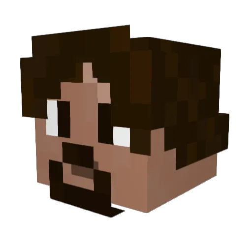 leandroaldeia Minecraft avatar head, 3D render