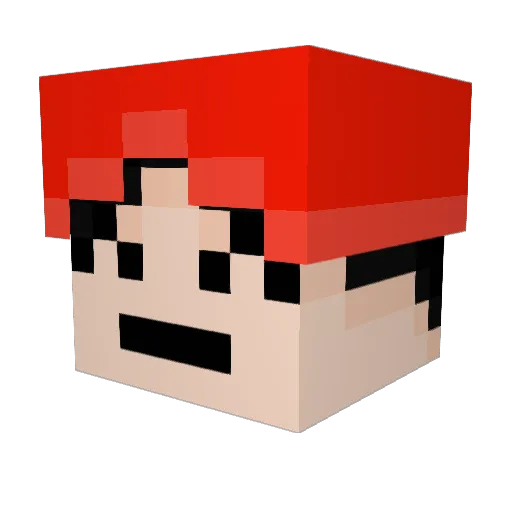 leandroqqq Minecraft avatar head, 3D render