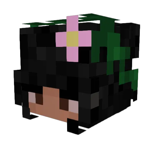 leannexqz Minecraft avatar head, 3D render