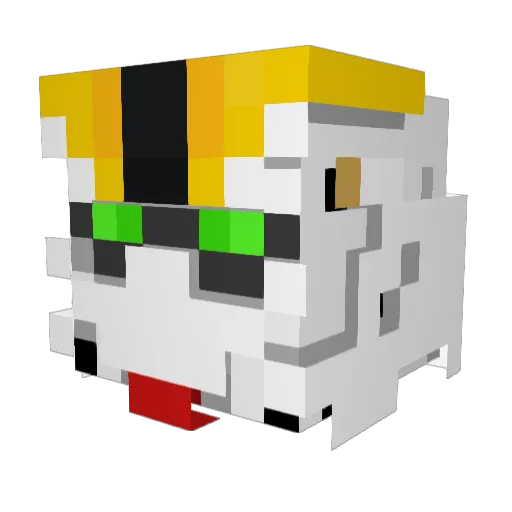 leanrider Minecraft avatar head, 3D render
