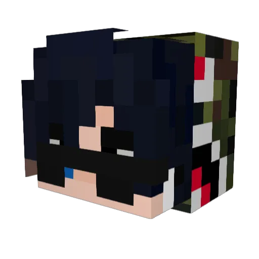 leansipperLUCKI Minecraft avatar head, 3D render