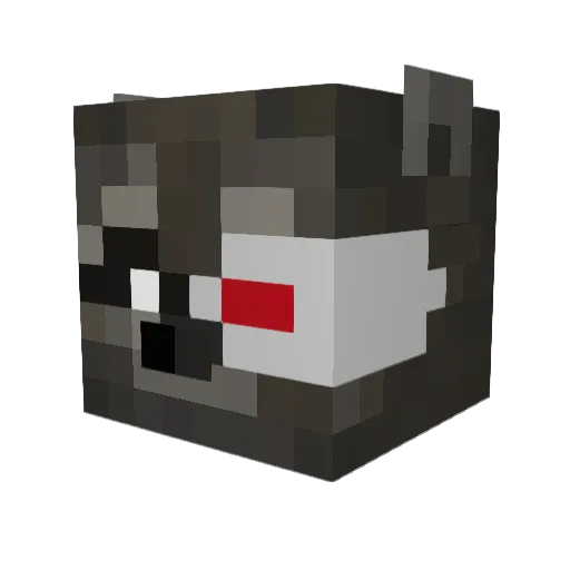 leaous Minecraft avatar head, 3D render