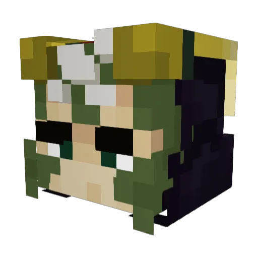 leapthief Minecraft avatar head, 3D render