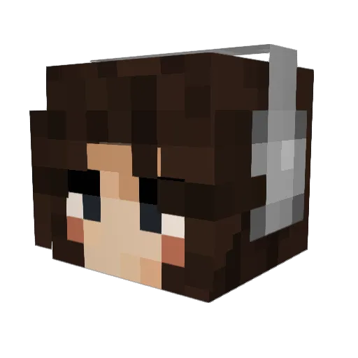 leaquali Minecraft avatar head, 3D render