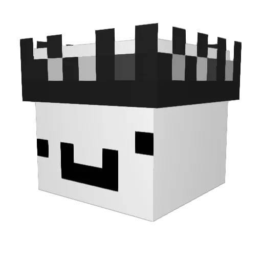 lear_satq Minecraft avatar head, 3D render