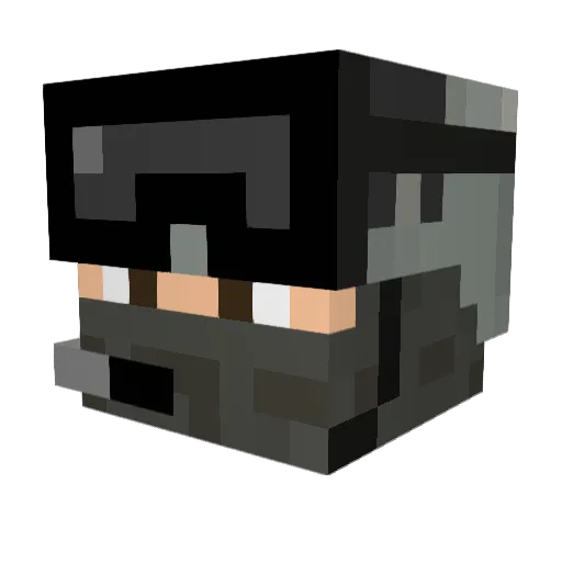 learmato Minecraft avatar head, 3D render