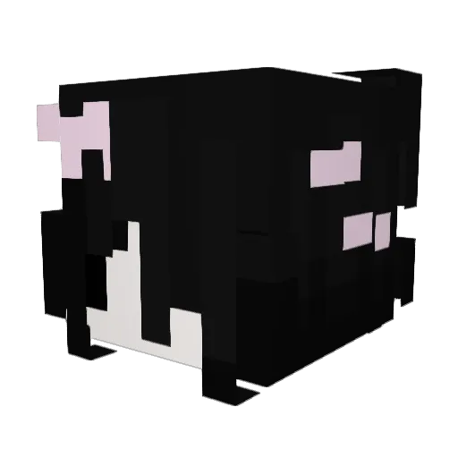 leashable Minecraft avatar head, 3D render