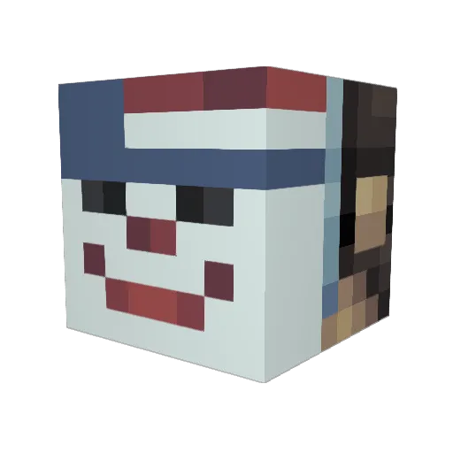 leatherface500 Minecraft avatar head, 3D render