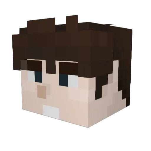 leatherwearingAA Minecraft avatar head, 3D render