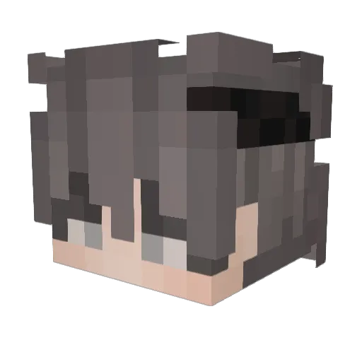 leatless Minecraft avatar head, 3D render