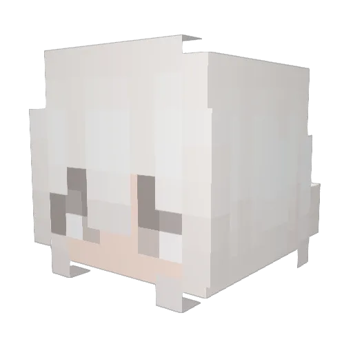 leavead Minecraft avatar head, 3D render