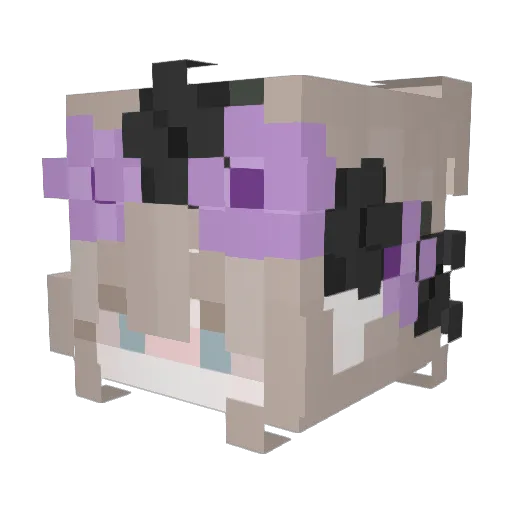 leawael Minecraft avatar head, 3D render