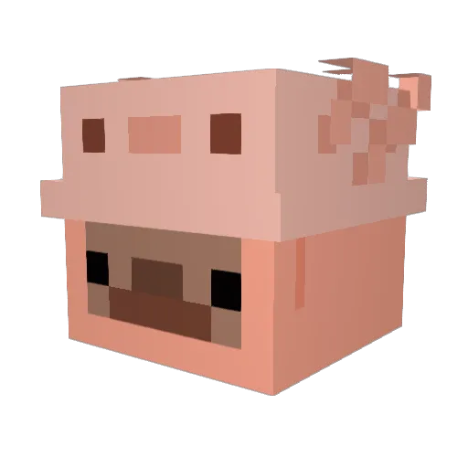 leawnna Minecraft avatar head, 3D render