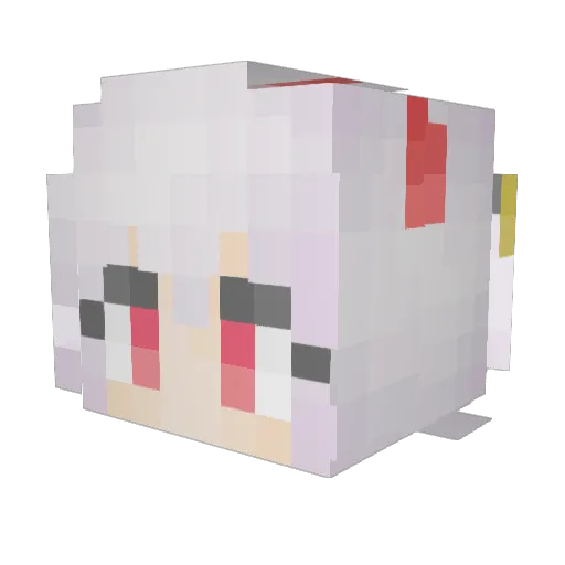 leb040419 Minecraft avatar head, 3D render
