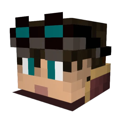 lebleizh Minecraft avatar head, 3D render
