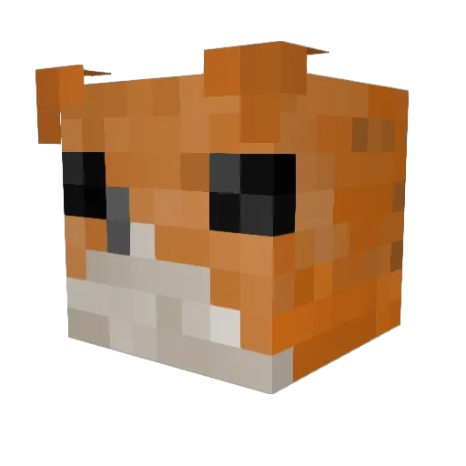 lebofkay Minecraft avatar head, 3D render