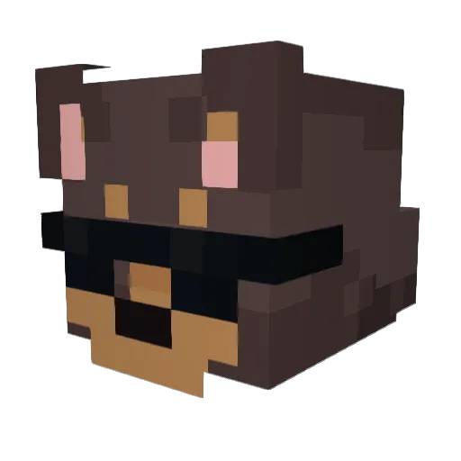 lebokat Minecraft avatar head, 3D render