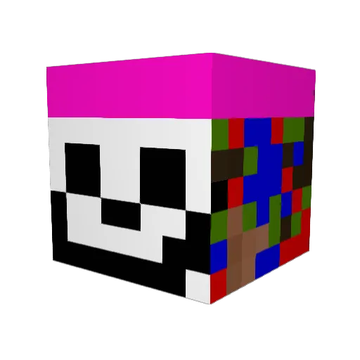lec0ne Minecraft avatar head, 3D render