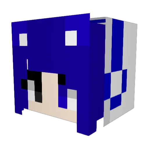 lechatDor Minecraft avatar head, 3D render