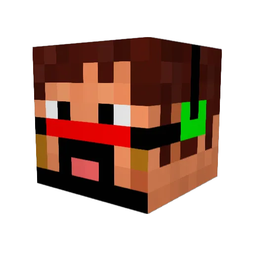 lechelcraft Minecraft avatar head, 3D render