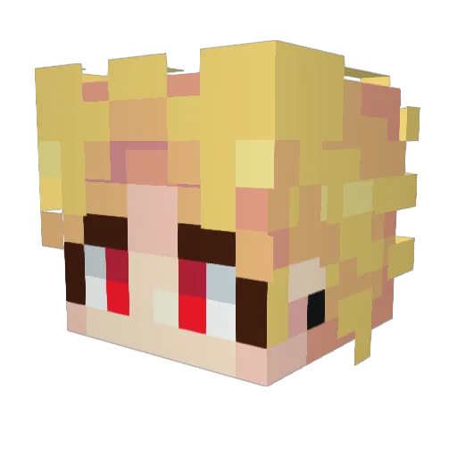 leckmengness Minecraft avatar head, 3D render