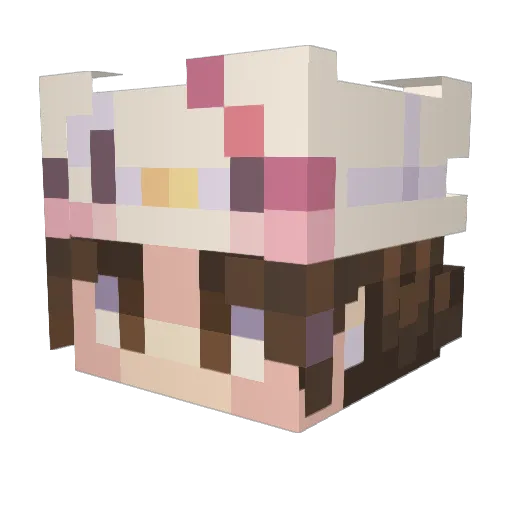 leclerek Minecraft avatar head, 3D render