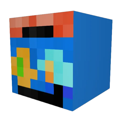 lecpard Minecraft avatar head, 3D render