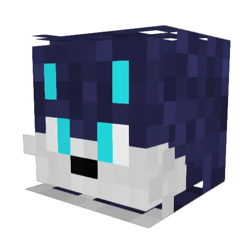 lecrowpus Minecraft avatar head, 3D render