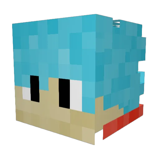 lecziee Minecraft avatar head, 3D render