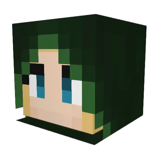 ledathehuman Minecraft avatar head, 3D render