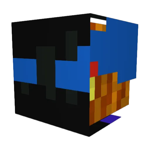 ledermomo Minecraft avatar head, 3D render