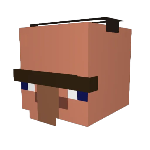 ledinio101 Minecraft avatar head, 3D render