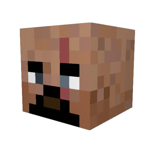 leduxee Minecraft avatar head, 3D render