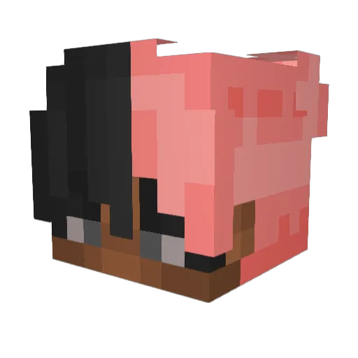 leeaaaaffffff Minecraft avatar head, 3D render