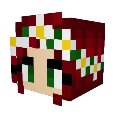 leeannaca Minecraft avatar head, 3D render