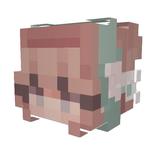 leeashh Minecraft avatar head, 3D render