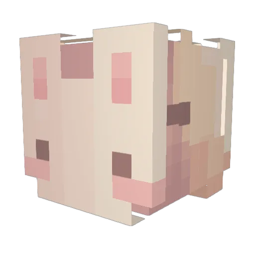 leeaweea Minecraft avatar head, 3D render