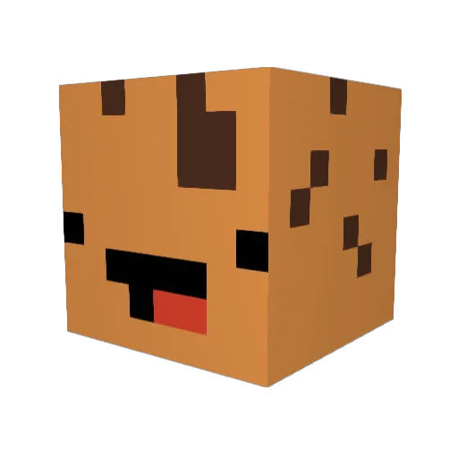 leecetic Minecraft avatar head, 3D render