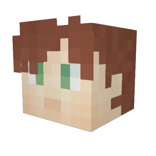 leechrot Minecraft avatar head, 3D render