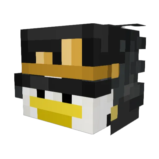 leeelf Minecraft avatar head, 3D render