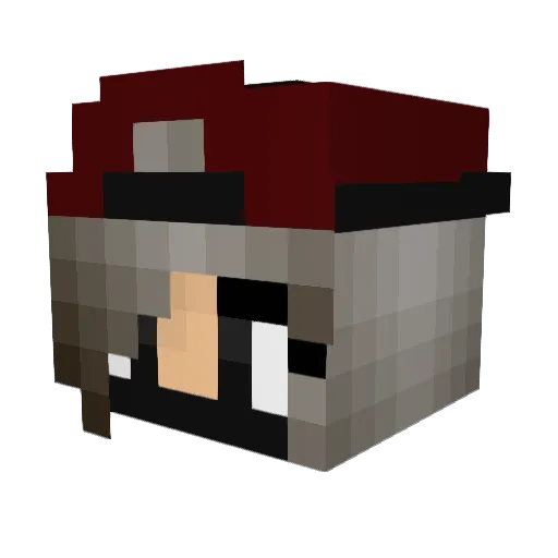 leefatty Minecraft avatar head, 3D render