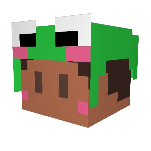 leegonize Minecraft avatar head, 3D render