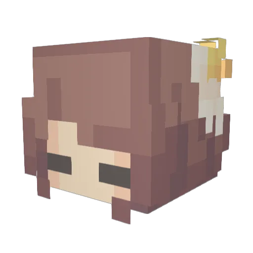 leehyulin Minecraft avatar head, 3D render