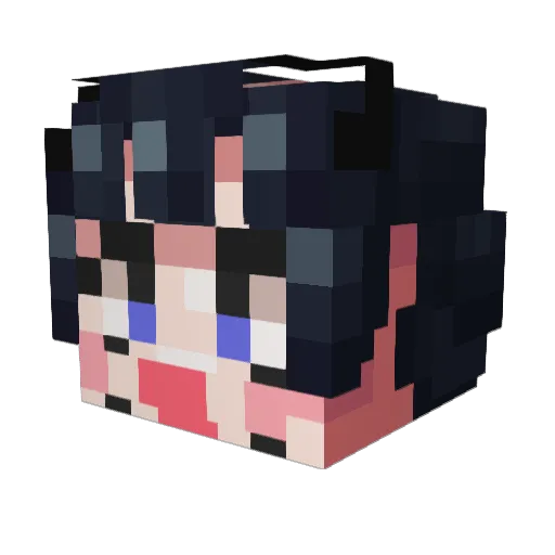leejounho Minecraft avatar head, 3D render